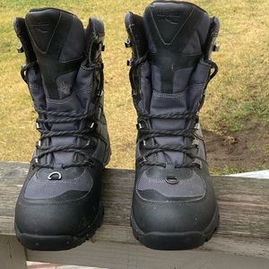 LL Bean Tek 2.5 Black Snow Boots 400 Gram Primaloft Size 10 M